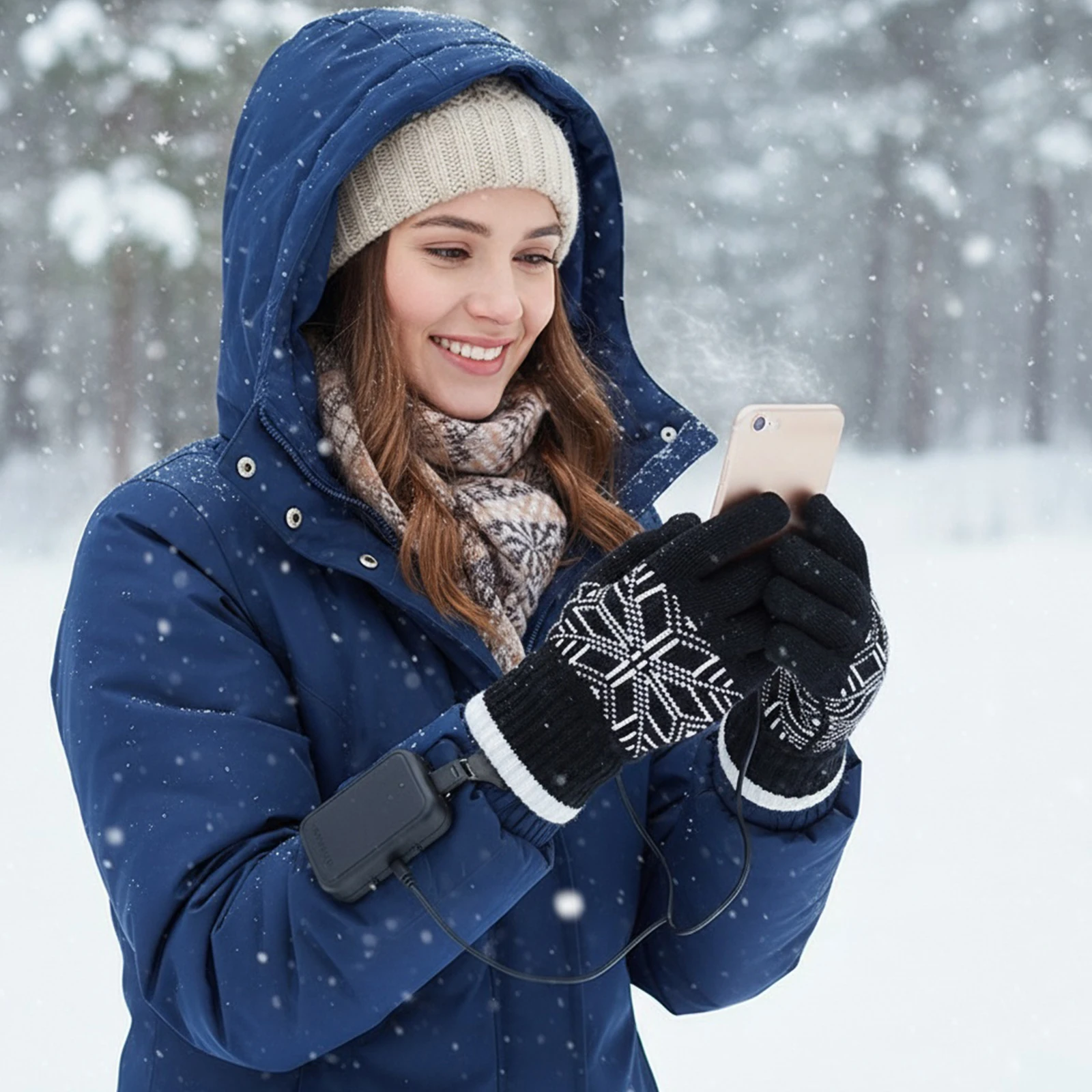 

USB Electric Heated Gloves Anti-Slip Motorcycle Thermal Gloves Wear Resist Soft Heating Gloves for Outdoor Camping Hiking