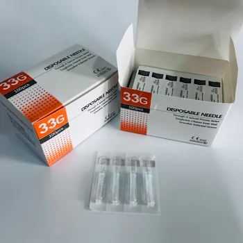 ขายร้อน 33G 4 มม.6 มม.13 มม.เข็มบรรจุภัณฑ์ส่วนบุคคลปราศจากเชื้อ