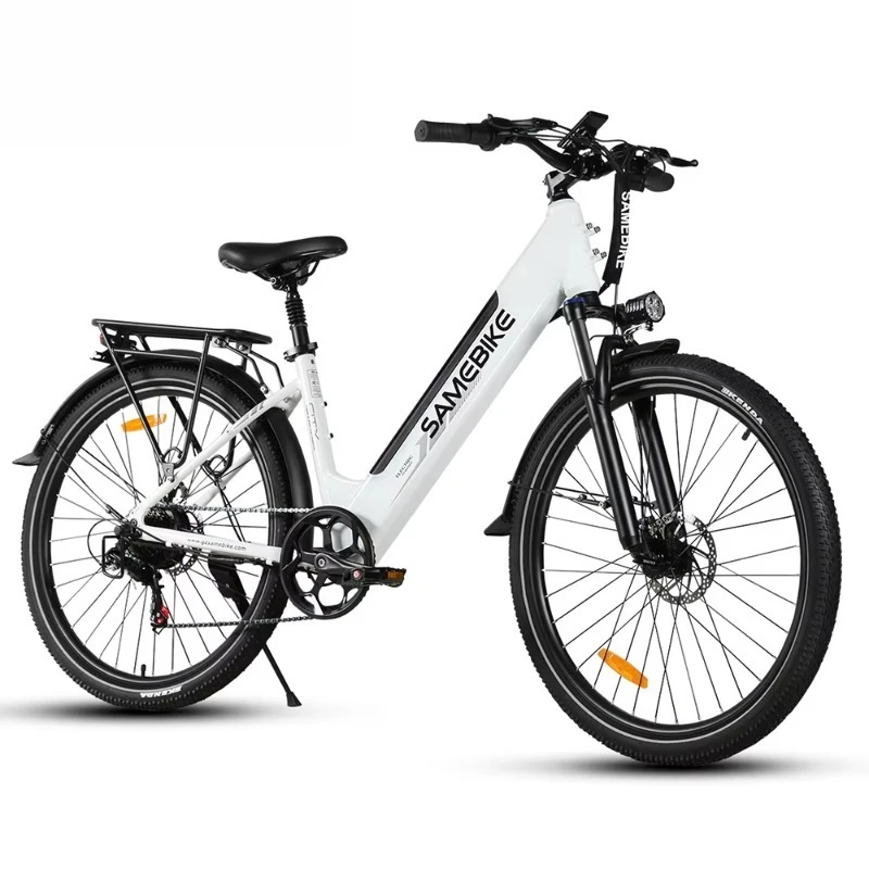2024 دراجة كهربائية عالية الجودة Ebike 26 بوصة الإطارات 36 فولت 500D خطوة من خلال التنقل دراجة المدينة الكهربائية للنساء