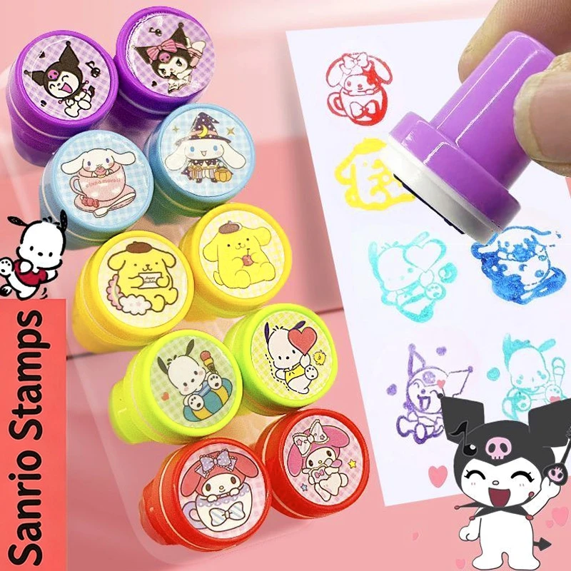 

Новые мультяшные штампы Sanrio с героями фильмов, набор милых штампов для награждения, подарки-награды, штампы Куроми, подарки на День защиты детей