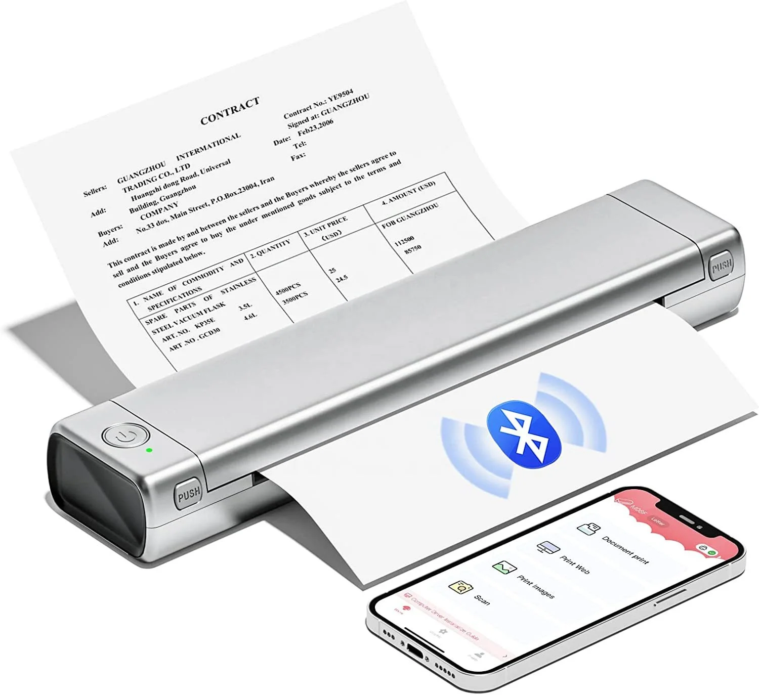 

Photomemo M08F Mini Portable Office inkless wireless BT WIFI Usb A4 210mm width document thermal Printer