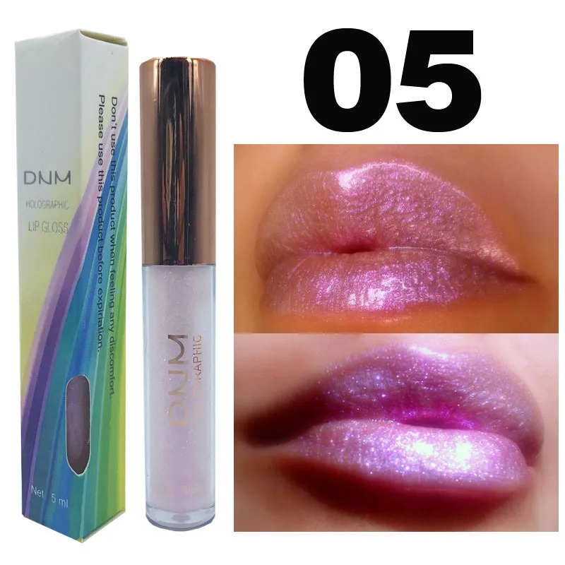 6 Colors Glitter Liquid Lip Gloss Tint Laser Holographic Lipsticks Cosmetics Shiny Pigment Waterproof Makeup Mermaid Lip Gloss