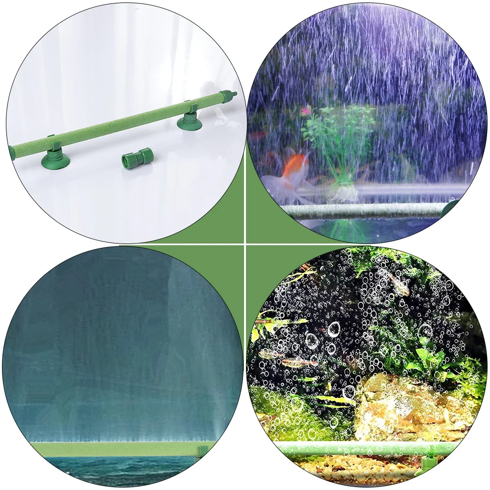 

2Sets Fish Tank Oxygen Hose Bubble Stone Green Fine Workmanship Even Bubbles Aquarium Diffuser Air Stone Oxygen Hose
