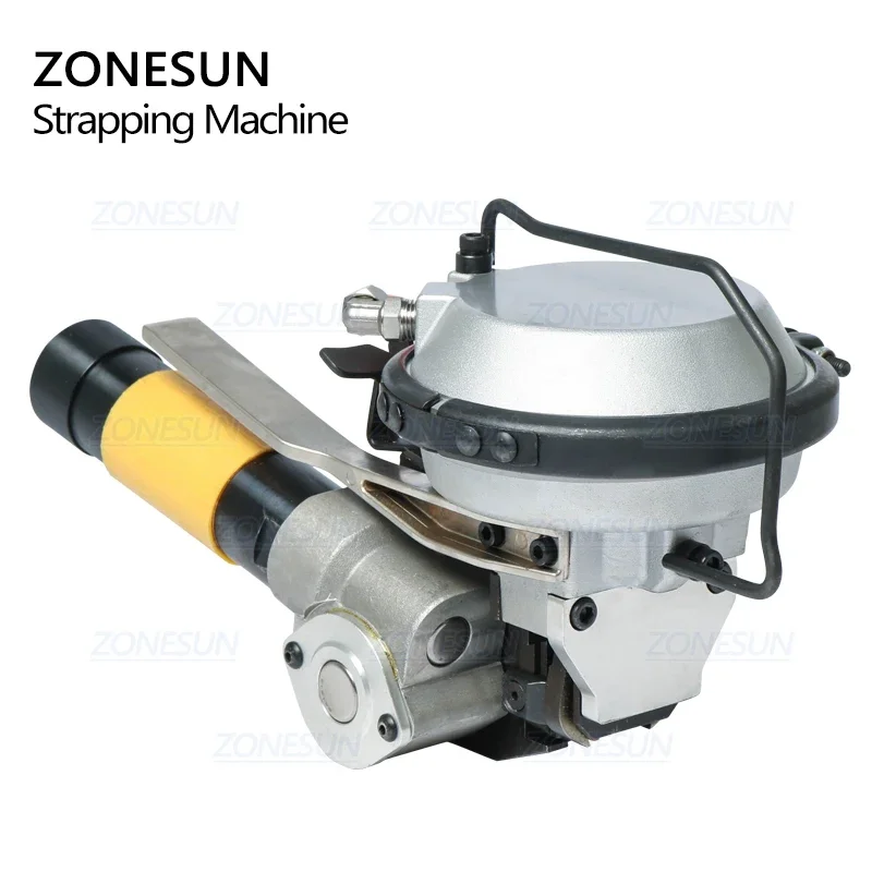 ZONESUN Steel Strap Packing Machine Strapping Machine for Steel Belt 16-19mm Handheld Pneumatic Steel Band Machine GZD-19