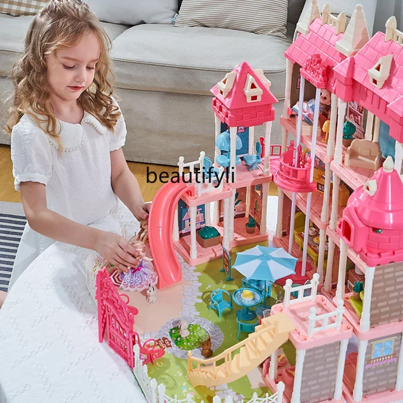 Children's toys play house little girl 5 princess villa castle girl doll house