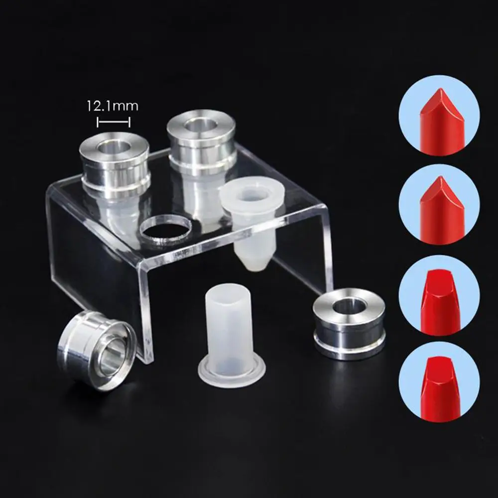 Soporte de anillo de 12,1mm de silicona para manualidades, soporte para cosméticos, molde para bálsamo labial, molde para lápiz labial, tubo, herramientas de maquillaje de labios