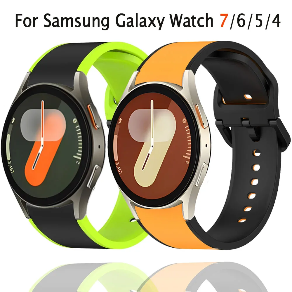 Nahtloses Silikonarmband für Samsung Galaxy Watch 7/6/5/4 40mm 44mm 6 4 Classic 43mm 47mm 42mm 46mm 5 Pro 45mm Armband