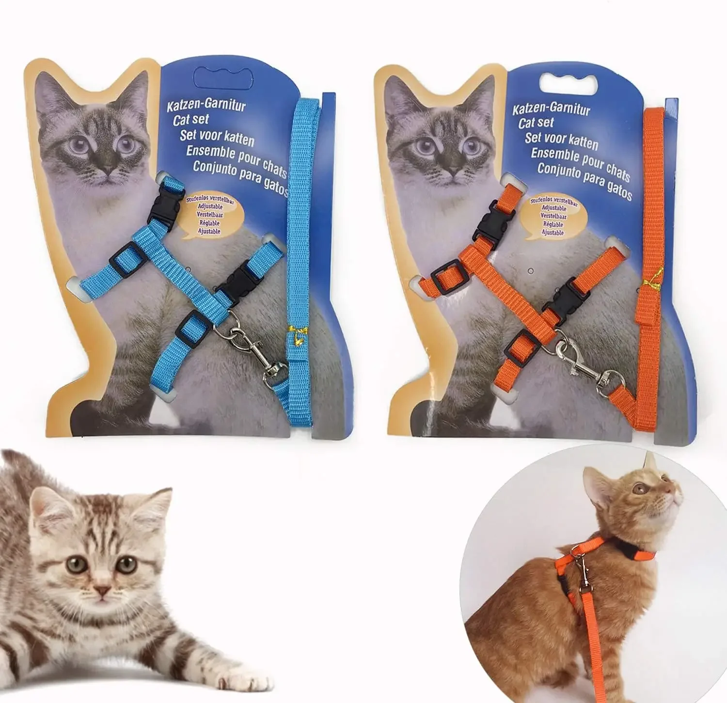 

Pet supplies towing cat rope cross shaped walking cats designed chain chest strap tied cat rope Multiple colors to choose from