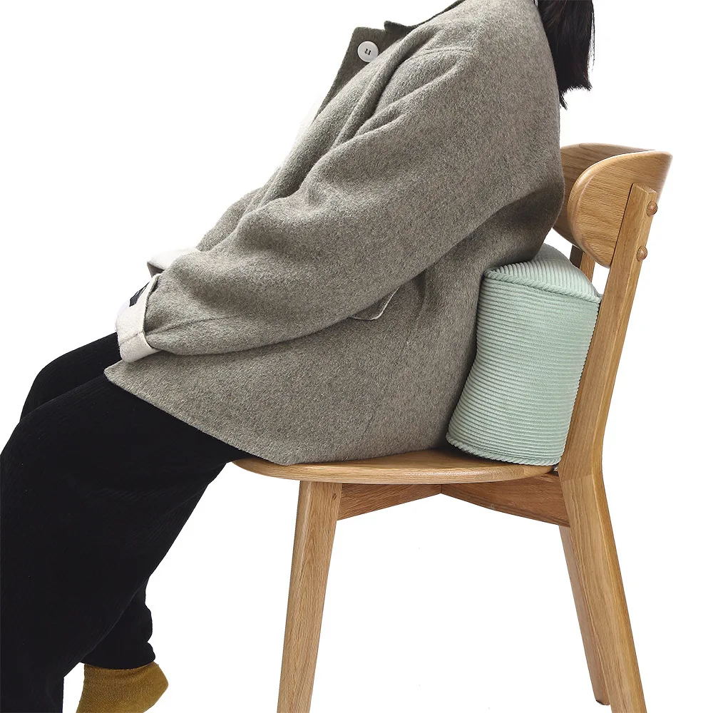 Corduroy Lumbar Support Pillow for Office Chairs High-Density Foam Back Support Pillow for Lower Back Pain Relief Soft & Support