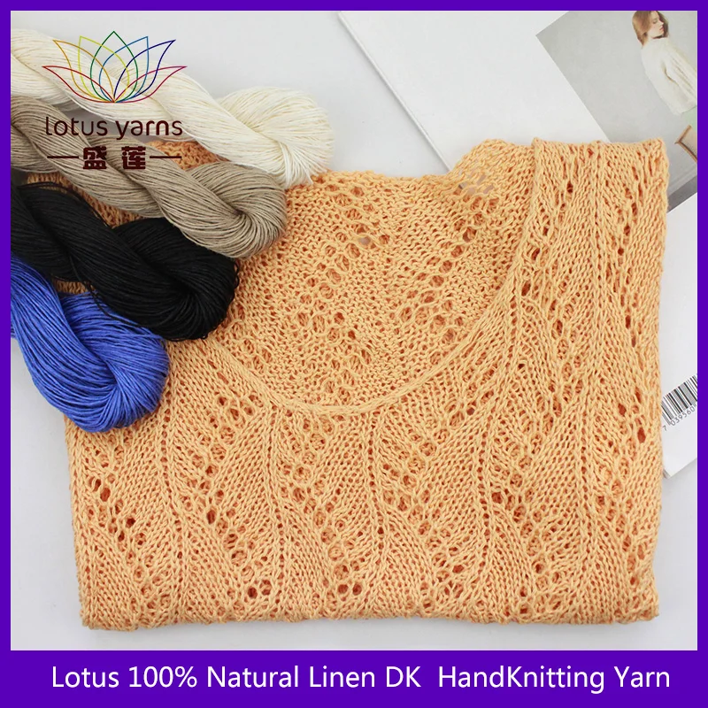 100% Natural Linen DK Weight Hand Knitting Crochet Yarn 50g/Hank for Summer Fashion Garments