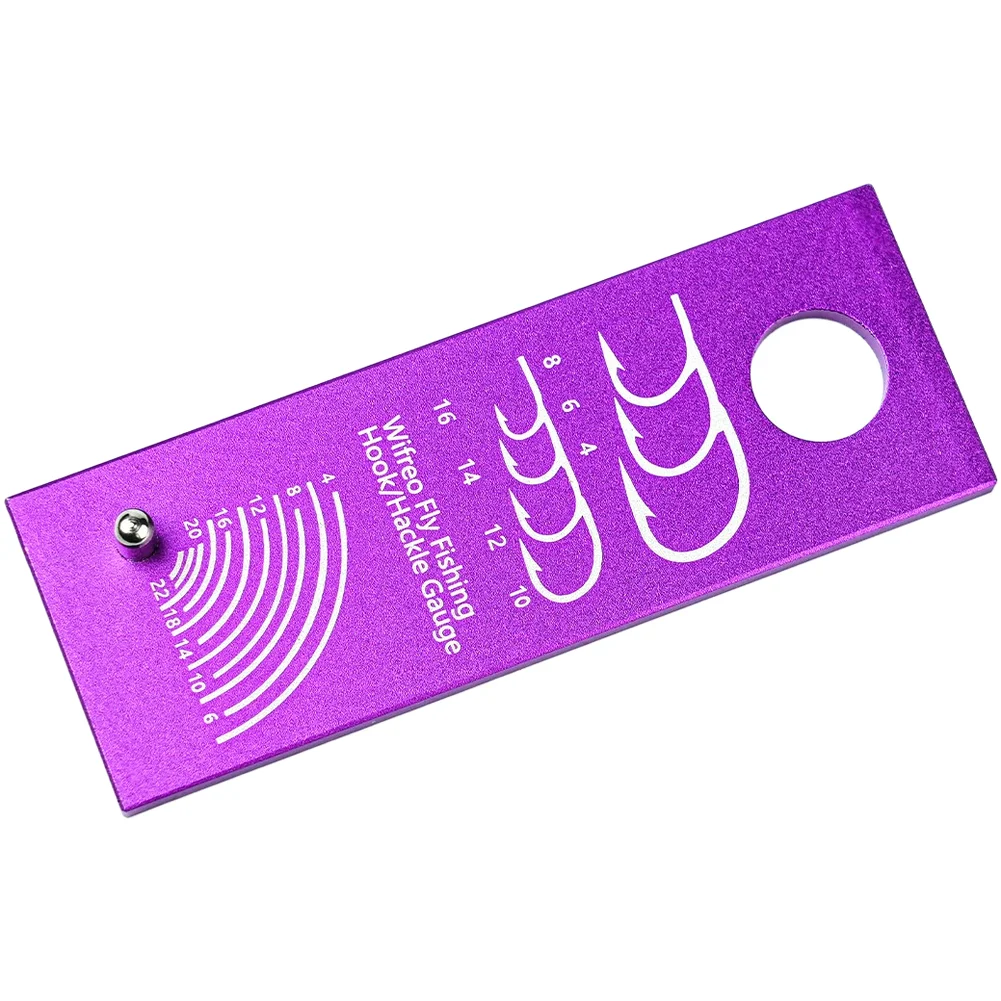 /Aluminum /Alloy /Fly Fishing Hackle Gauge Hook Size Measuring Tool Dual Scale Ruler For Fly Tying Accessories