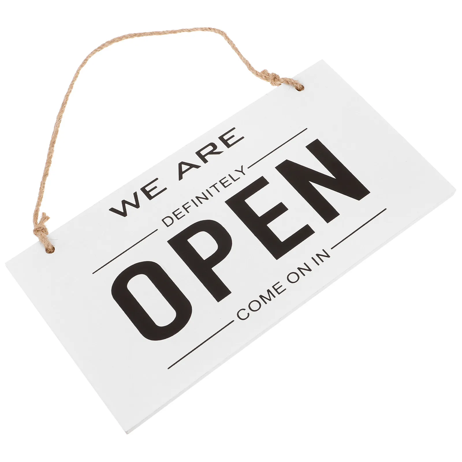 Wooden Double-Sided Open Closed Door Sign for Business – Rustic Outdoor Porch Hanging Store Decor