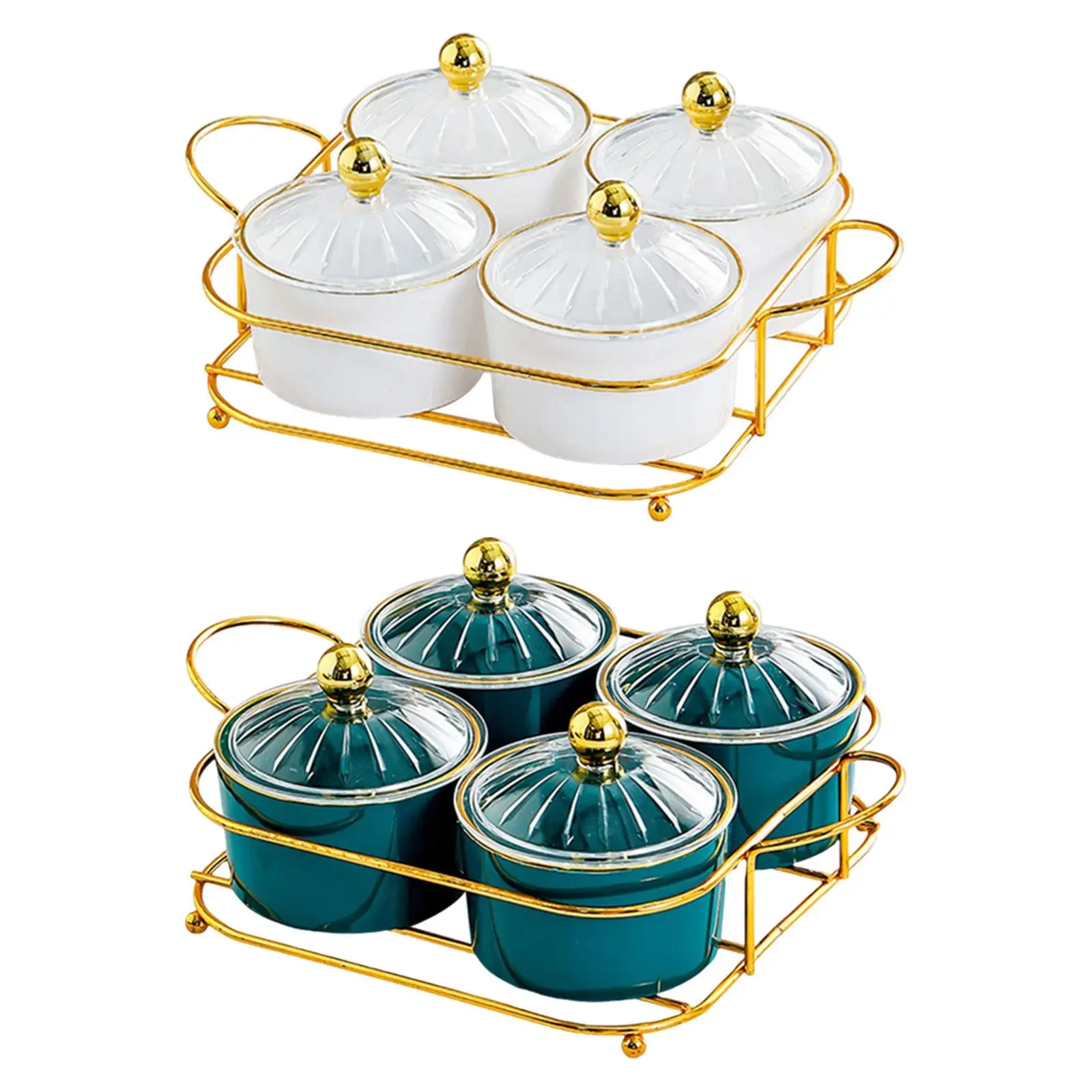 Dried Fruit Snack Serving Plate Set Seasoning Containers for Dining Room image 2