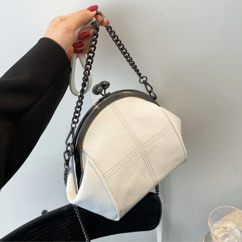 PU Shell Solid Thread Chains Shoulder Bags Fashion Versatile Crossbody Bag 2024 Hot Sale Bags for Women Bolsas De Hombro