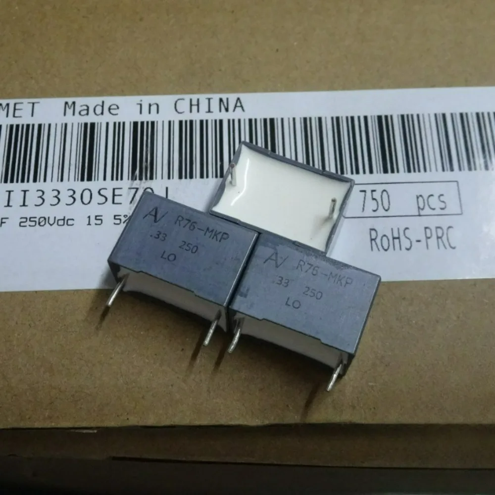 10pcs/lot AV R76 0.33uf 250V 330nf u33 334 Brand New 15mm Film Capacitor (Thickness: 13mm) R76II3330SE70J