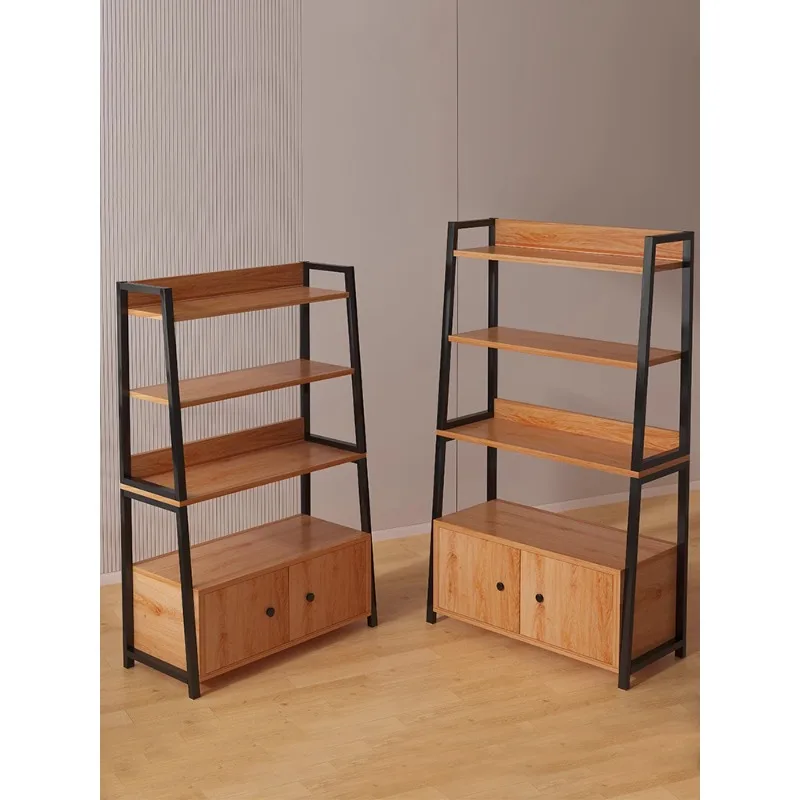 

Multi-layer shelves, floor-to-ceiling storage storage display shelves with cabinet doors, household cabinets,