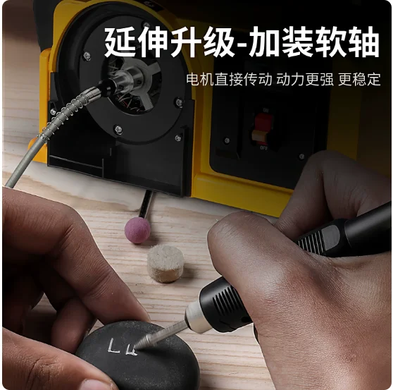 550W Abrasive Belt Sander 220V High‑Power Woodworking Electric Sandpaper Polishing Machine