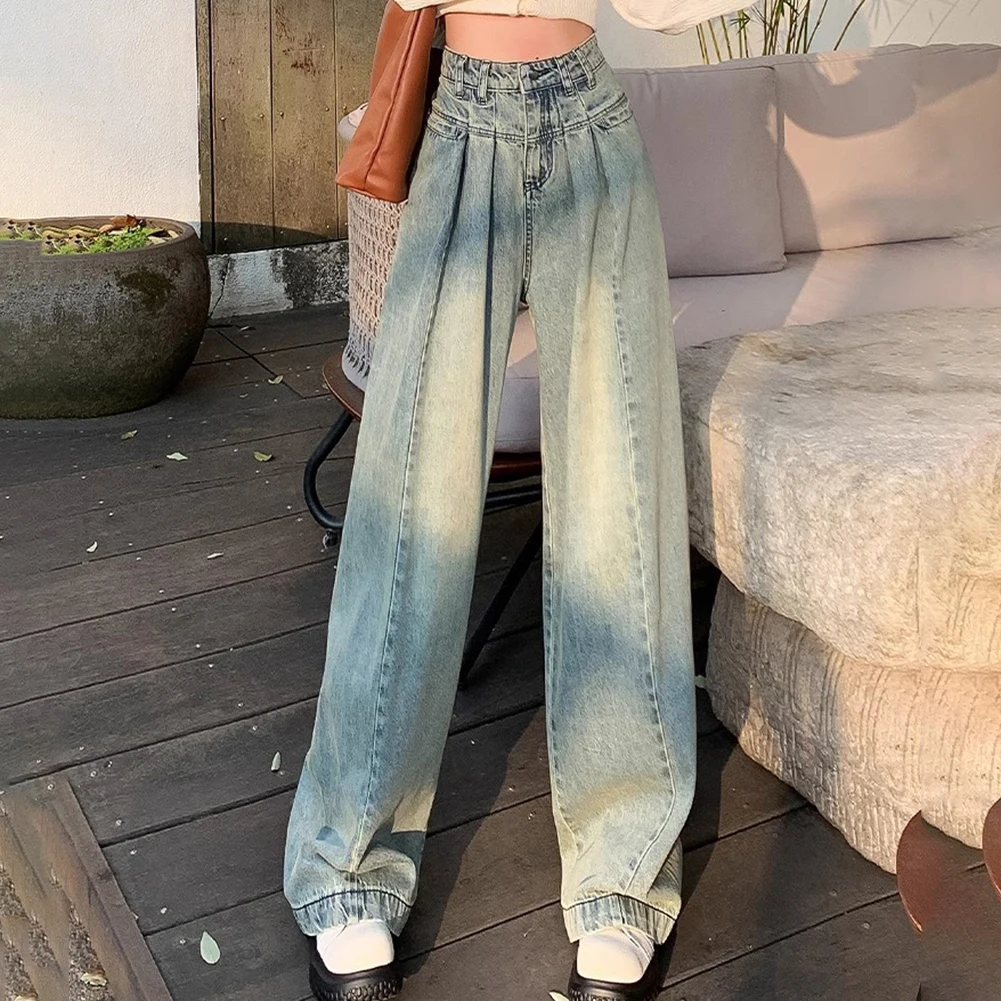 

Loose Fit High Waist Pants for Women Stylish Wide Leg Design Suitable for Casual Outings and Work Environments