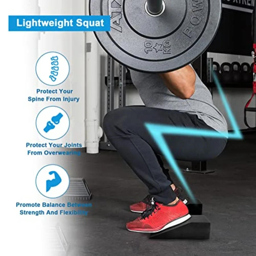 2 حزمة القرفصاء إسفين كتل غير زلة المهنية القرفصاء منحدر للكعب مرتفعة القرفصاء العجل يرفع منصة العجل نقالة تمرين يو