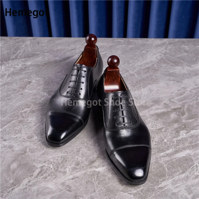 Brown Cowhide Oxford Shoes Men's High Quality Business Inside Increase Leather Shoes British Business Dress Wedding Men's Shoes