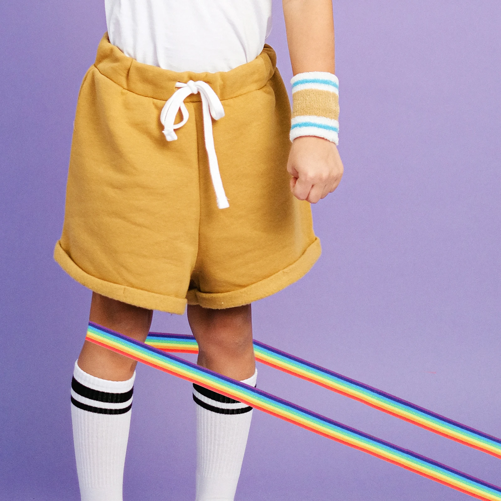 

Chinese Skipping Rope Toys Durable Elastic Bands Colorful Polyester Yarn Adjustable Elasticity Adults Fun