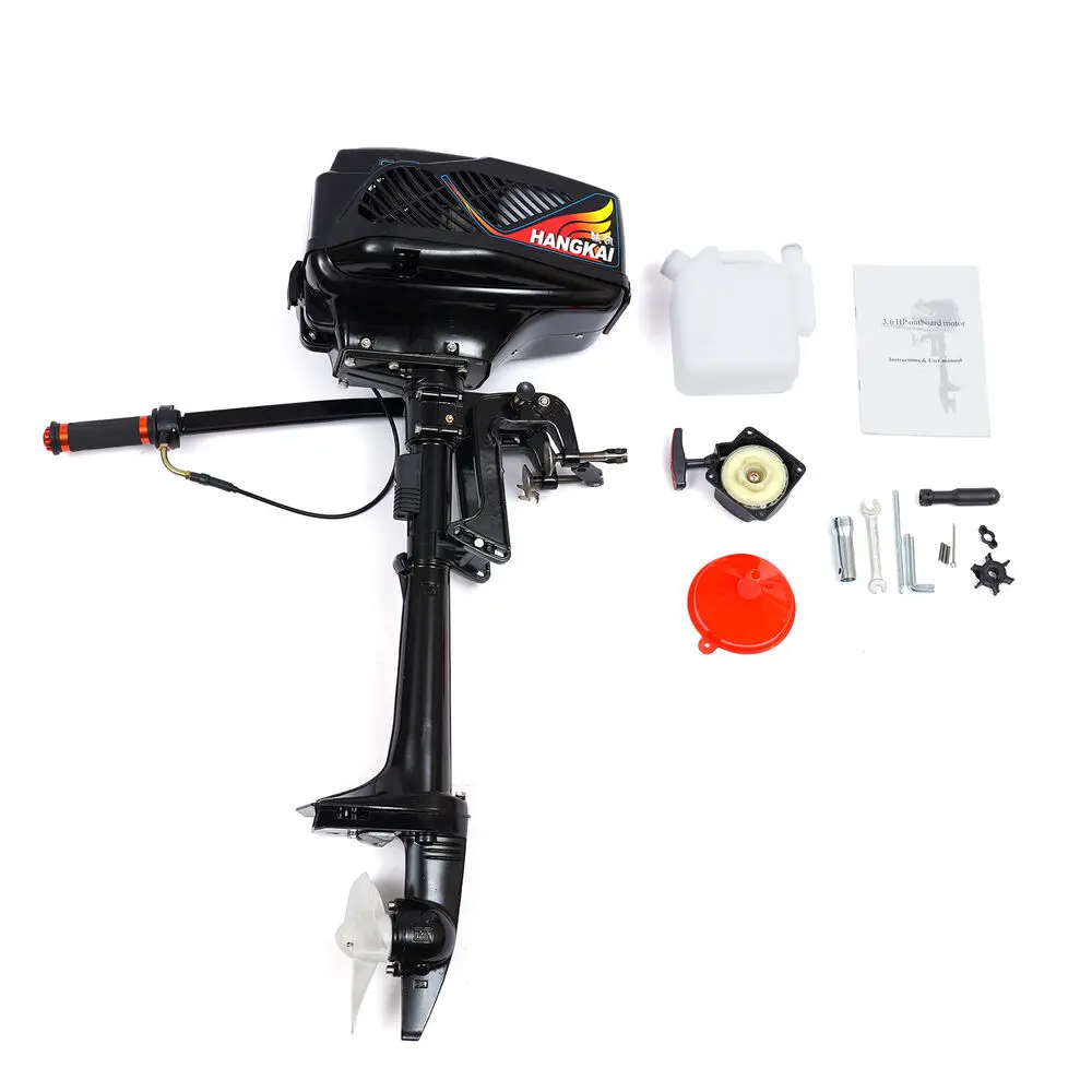 HANGKAI 3.6HP 2 Stroke Outboard Motor Marine Fishing Boat Motor Water Cooled CDI