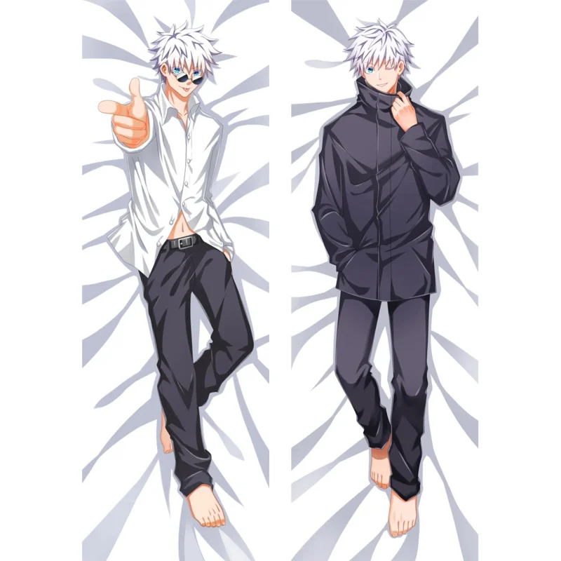 Anime Jujutsu Kaisen Gojo Satoru Cosplay Hugging Body Pillow Case Peachskin Throw Cushion Pillow Cover