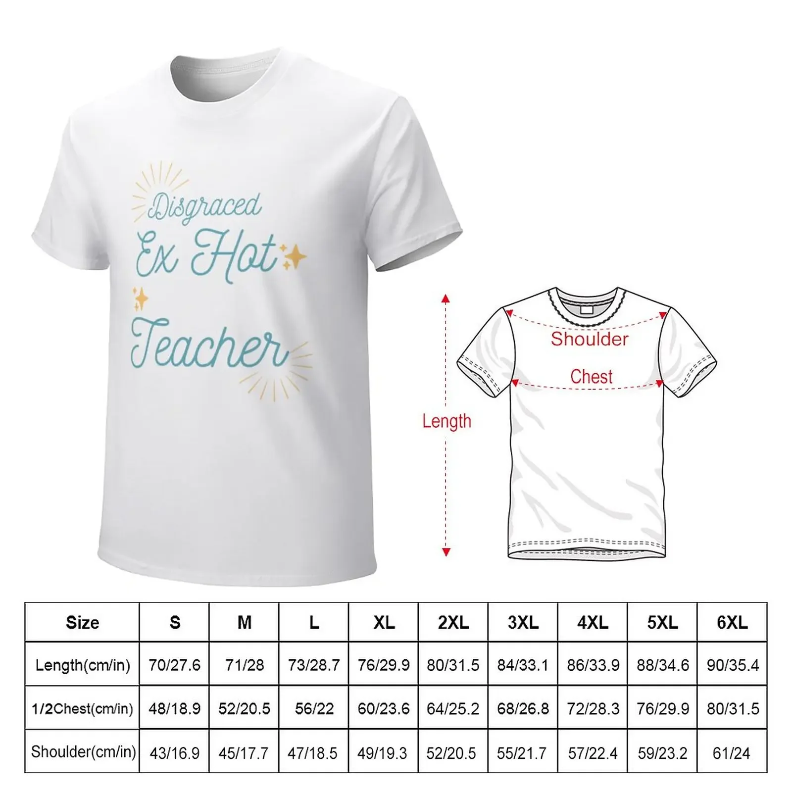 Blue and Gold Disgraced Ex Hot Teacher T-Shirt kawaii clothes customs boys whites plain black t shirts men