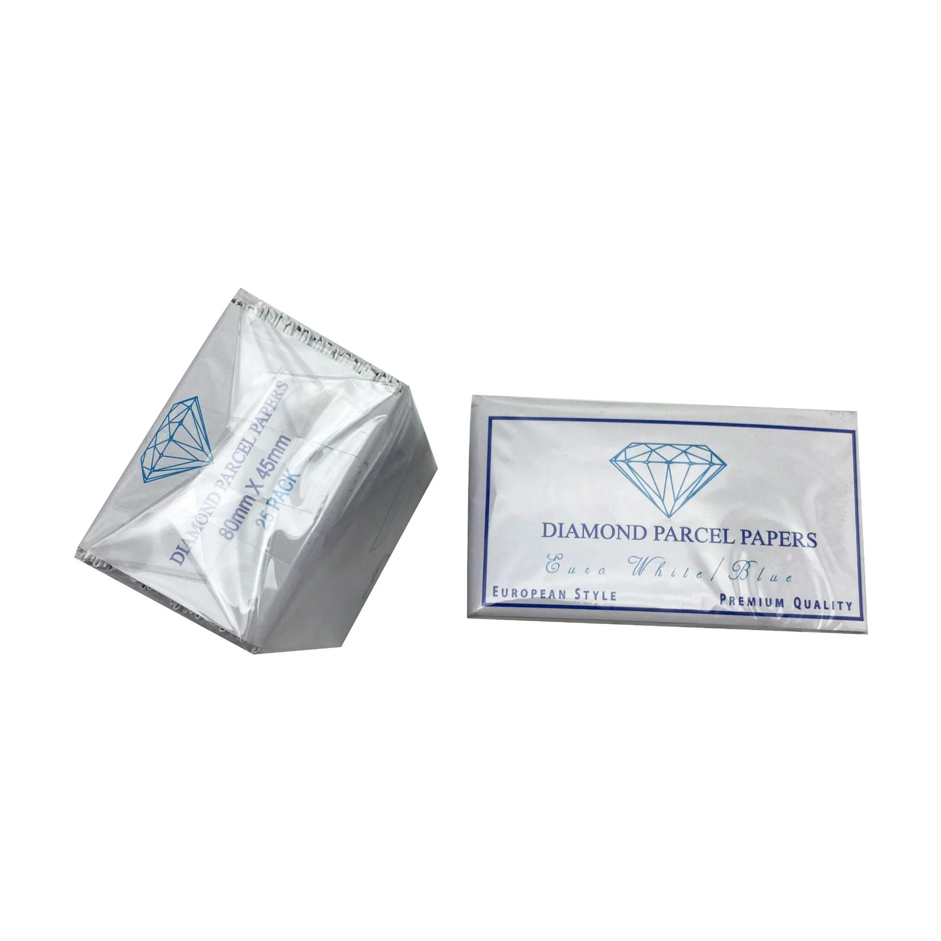 

Professional Diamond parcel papers, Triangle Fold Papers, Blue and White for Convenient Loose Diamond Jewelry Storage Display