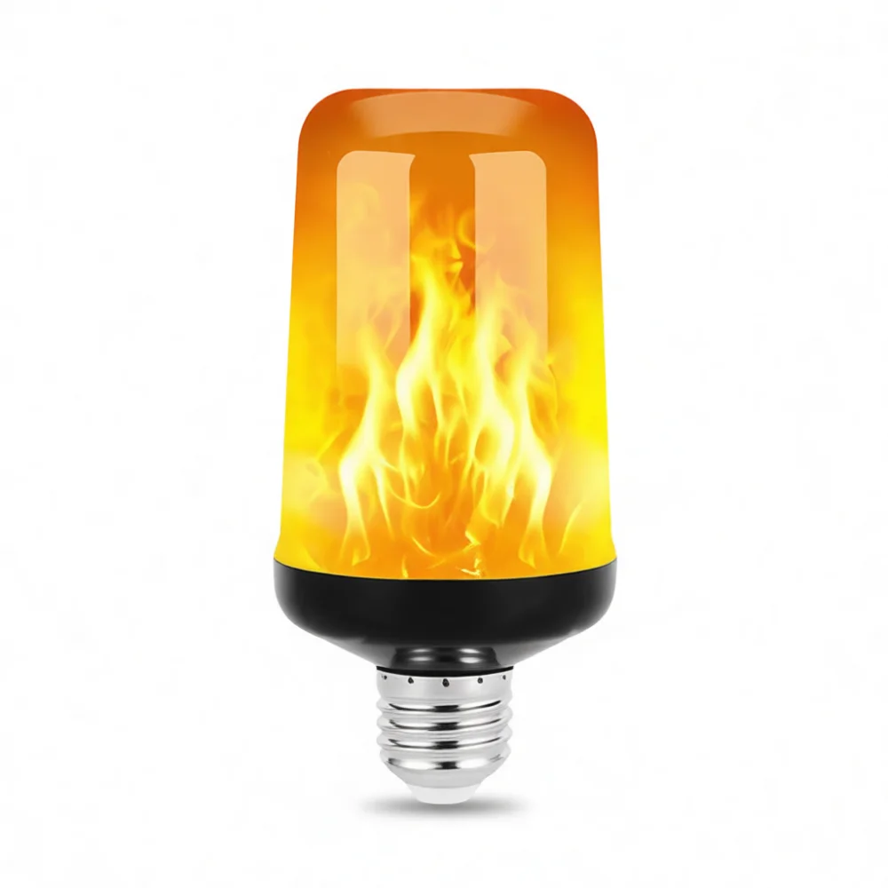 LED Dynamic Flame Bulb E27 Flickering Fire Light Gravity Sensor Atmosphere Decorative Lamp For Indoor Garden Decor