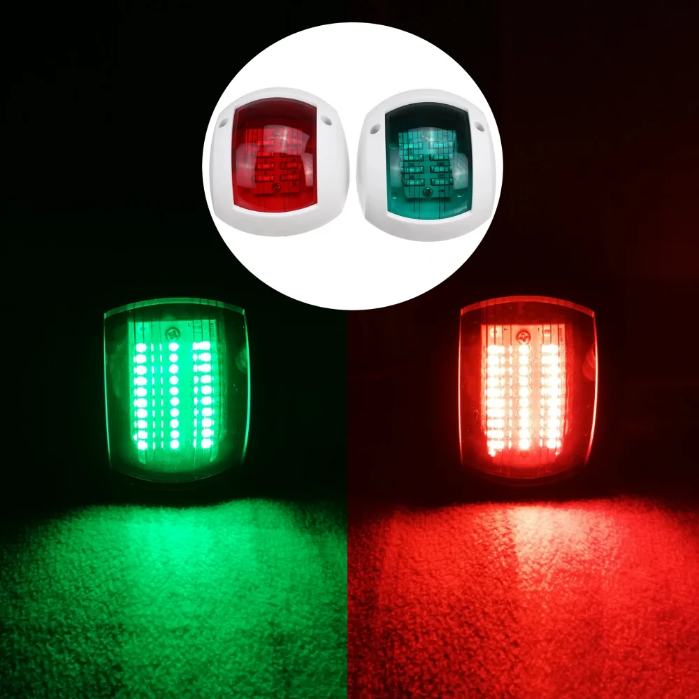 1 Pair Navigation Lights For Boats 12V 24V LED Running Lights Boat Position Light Yacht Marine Signal Lamp Waterproof Red Green