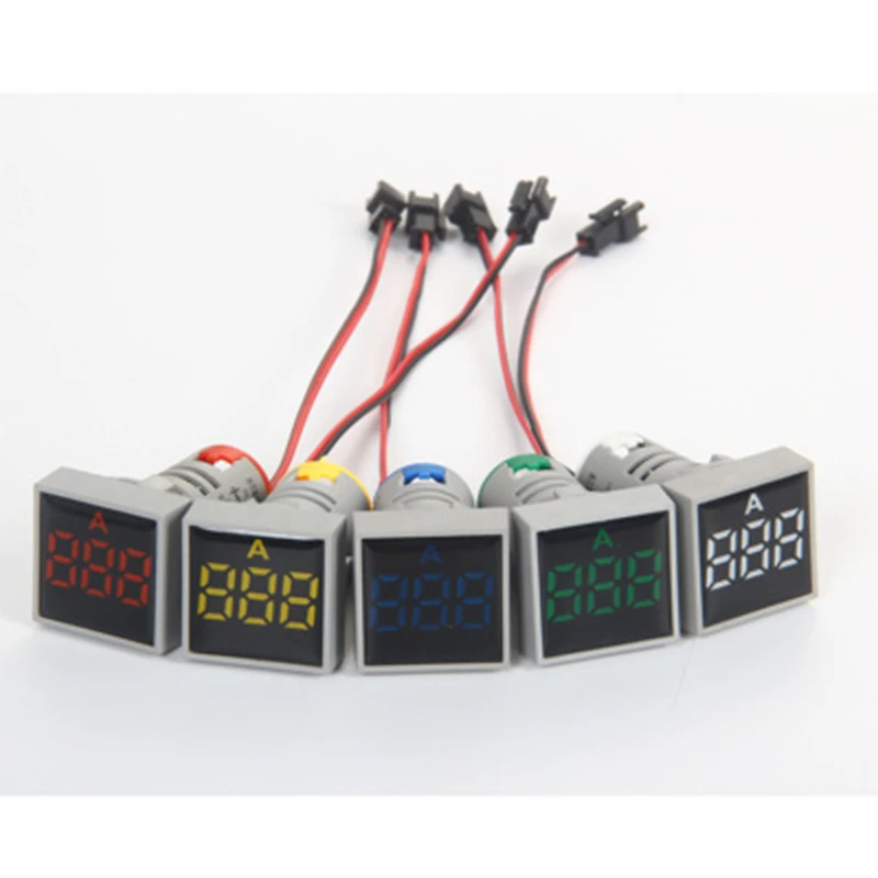 1Pcs AD101-22AM Signal Lamp With Current Indication 0-100A Opening 22mm Digital Display Current AD16-22AM