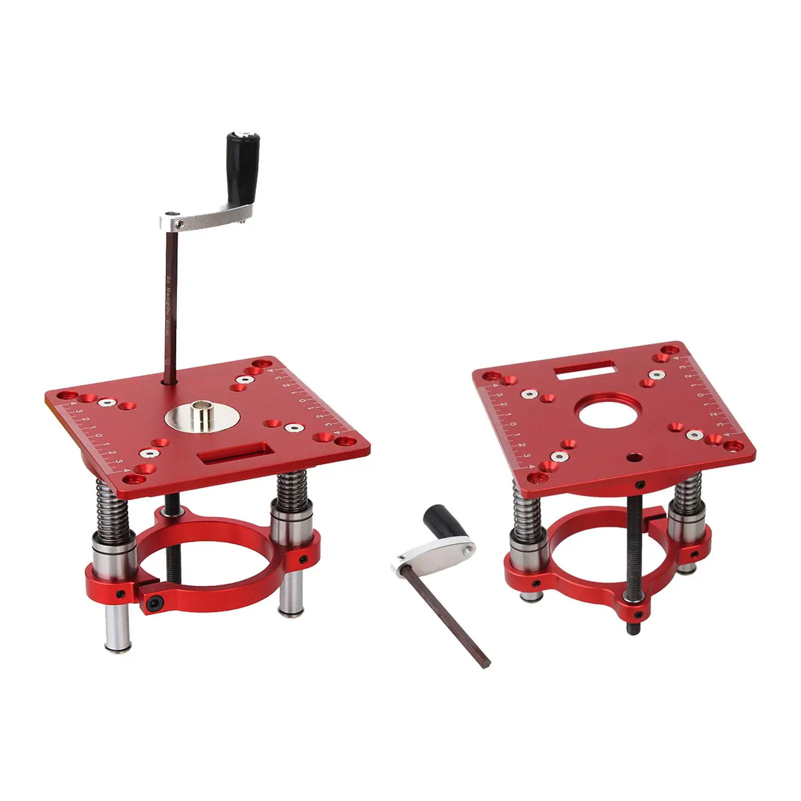 

Router Lift Table Manual Lifting System Aluminum Alloy Router Table Lift Kit for Woodworking DIY Small Trimming Machines