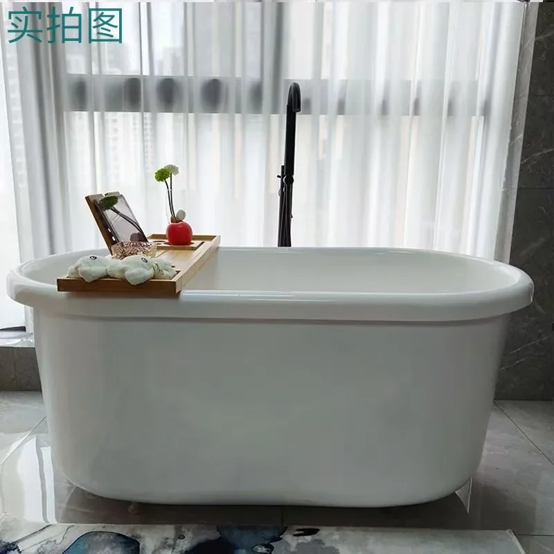 for Installation-free Bathtub Household Small Apartment for the Elderly Mobile Independent Spa Mini Acrylic B&B Adult Bathtub