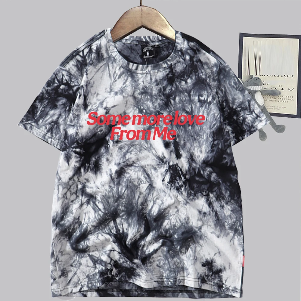 Some more love From me Retro Tie Dye Shirt Unisex Round Neck Short