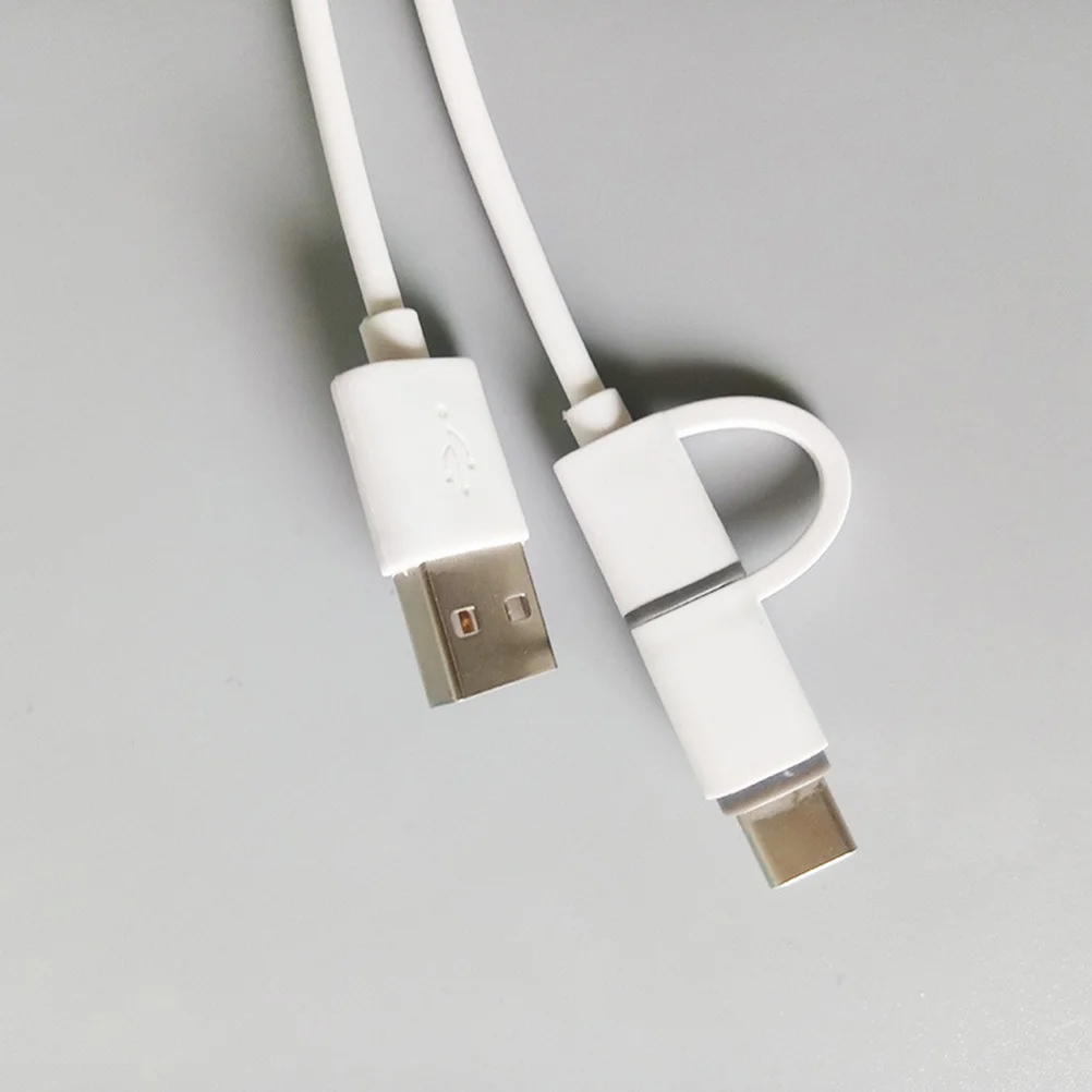 

2 In 1 Micro To Type C Cable 1M Fast Charging Data Sync Cord Dual Connector For Devices Aluminum Shielding Pvc Flexible