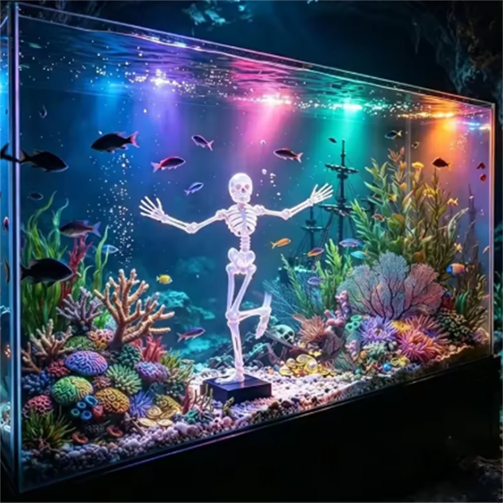 Aquarium Fish Youtube - 3D Printed Dancing Skeleton Aquarium Bubbler