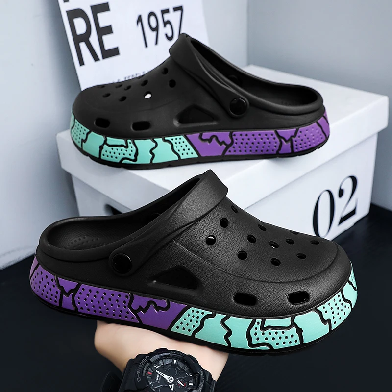Men's and Women's Summer Outerwear 2025 New Beach Anti-Odor Anti-Slip Baotou Beach Slippers view 2
