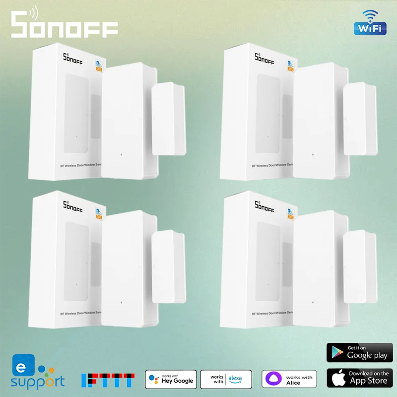 SONOFF DW2 RF 433Mhz Wireless Door Window Smart Sensor Notification Alerts For Smart Home Security Alarm Works SONOFF RF Bridge