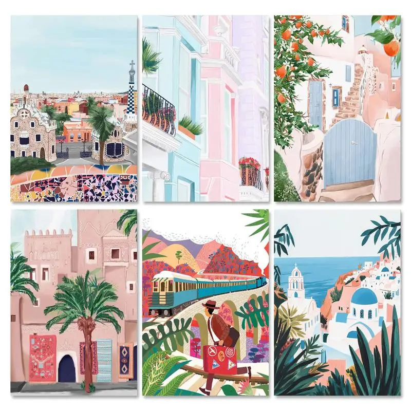 

RUOPOTY Diy Painting By Numbers Kits Diy Frame Illustration Acrylic Paint On Canvas By Numbers House Wall Art Picture For Diy Gi