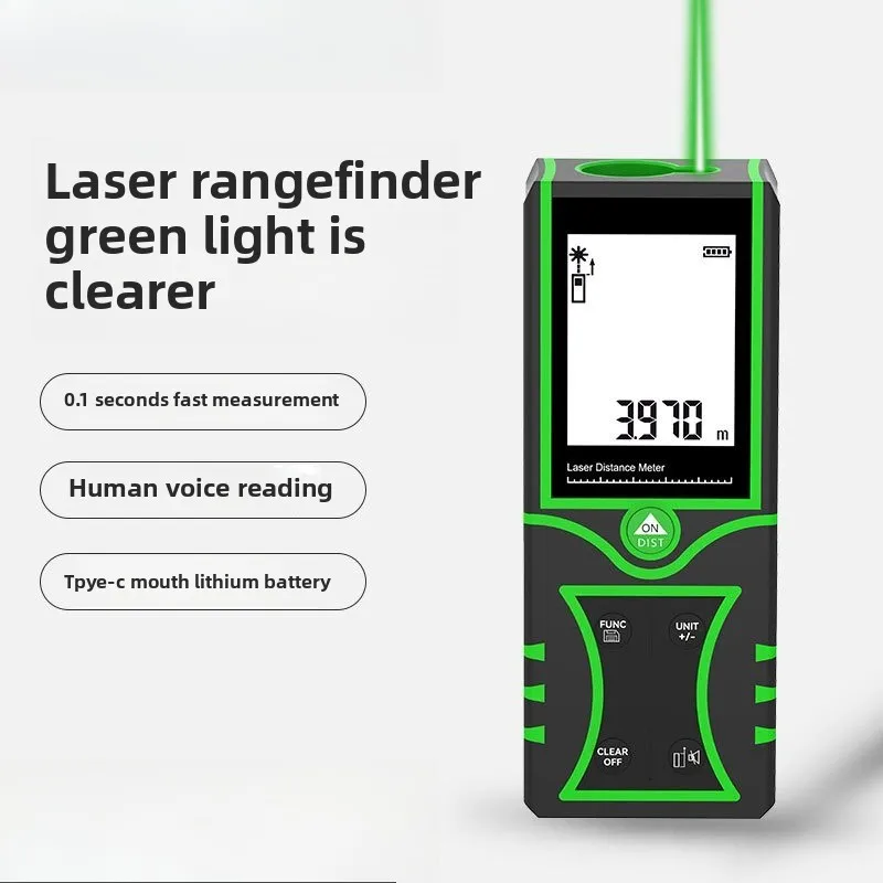 

Mini Green Light Rangefinder Real Voice Broadcast Measuring Instrument