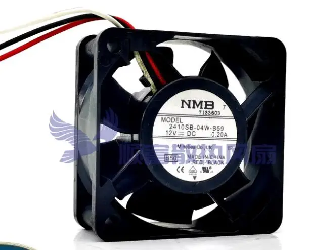 

NMB 2410SB-04W-B59 B50 DC 12V 0.20A 60x60x25mm 3-Wire Server Cooling Fan