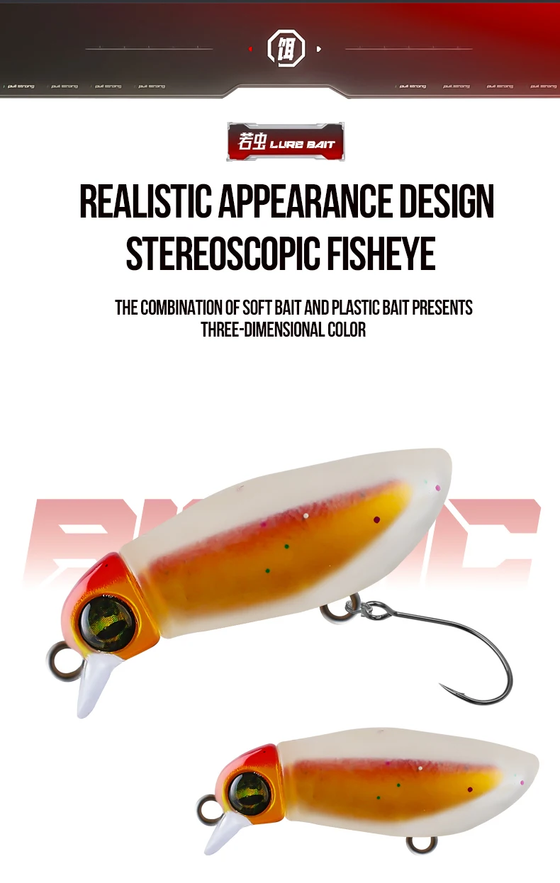 TAIYU Leuchtende Angelköder Micro Minnow Harte Köder 2,3 g Spinner Kunstköder Topwater Crankbait Tackle für Barschforelle – Detail 8