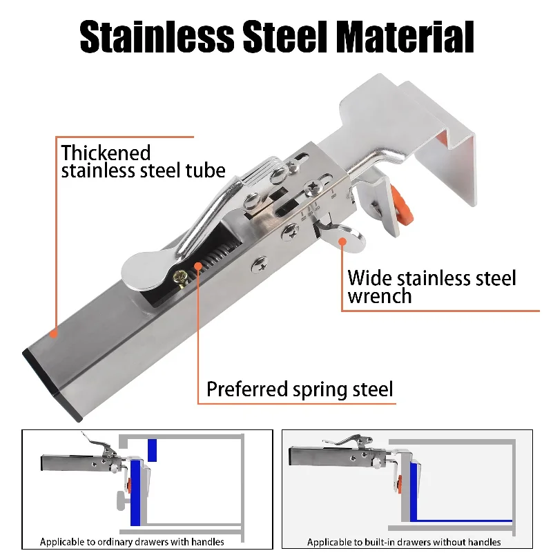 1Pc Fast Press Drawer Clamp, Panel Adjustable Telescopic Woodworking Special Installation Panel Auxiliary Fixed Clamp Holder