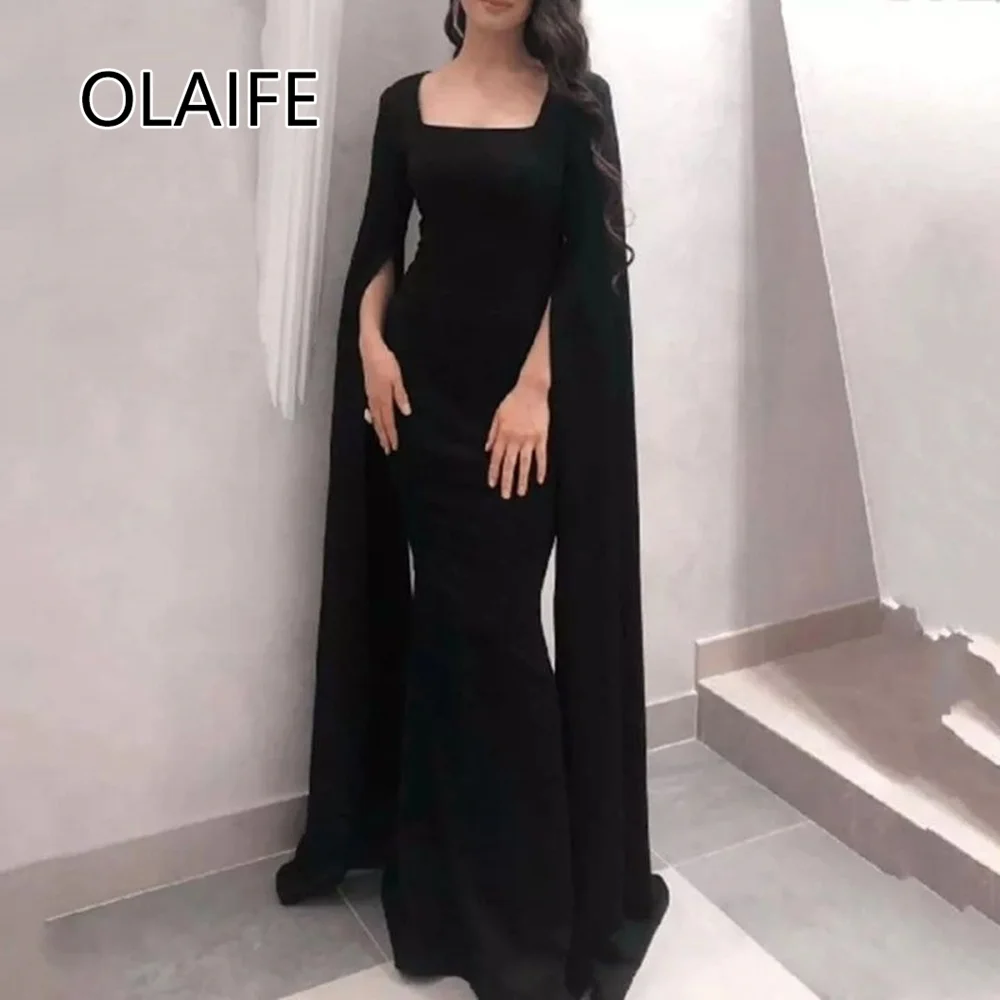 

Вечернее платье-футляр из шифона с квадратным вырезом, длиной в пол, с шлейфом, без спинки, для женщин, для торжественных мероприятий и выпускных вечеров