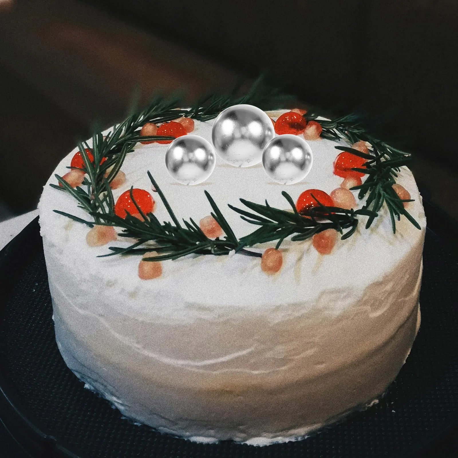 

108Pcs Silver Balls Cake Decorations Shiny Inserts for Cupcake Birthday Party Baking Decoration Supplies Cake Decorations