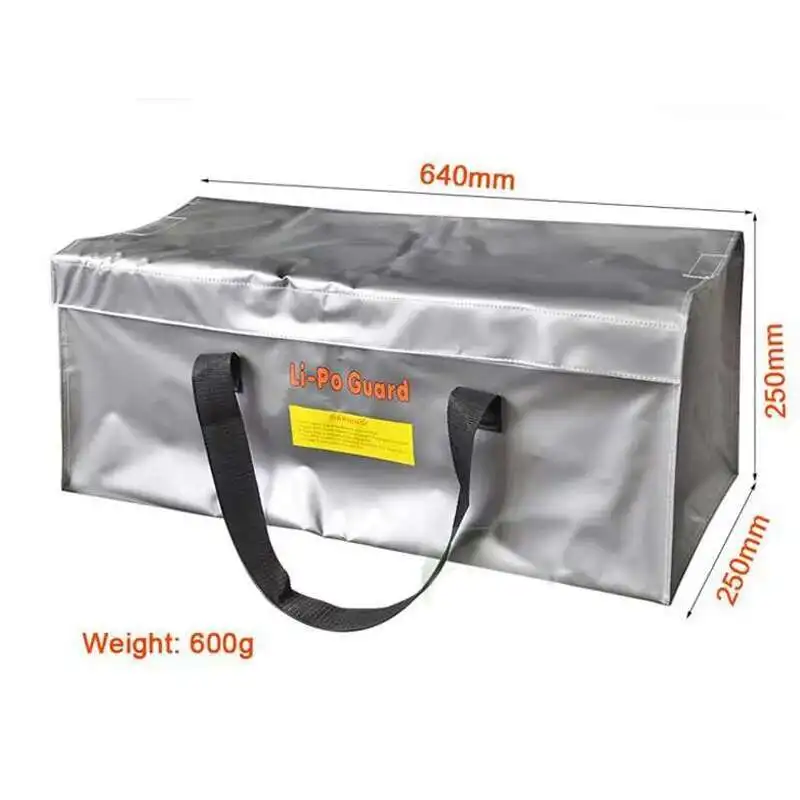 New Arrival Fireproof RC LiPo Battery Safety Bag Safe Guard Realacc Fire Retardant Lipo Battery Bag 640x250x250mm With Handle