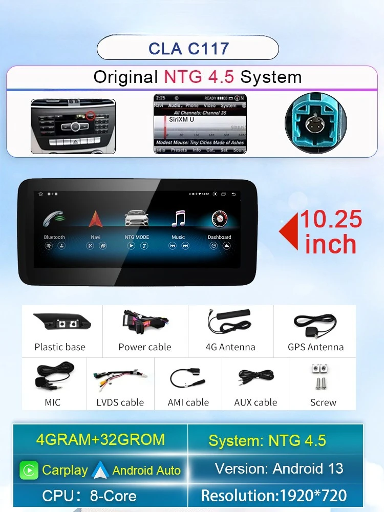 13-18 Android controle central carro multimídia host de navegação Bluetooth