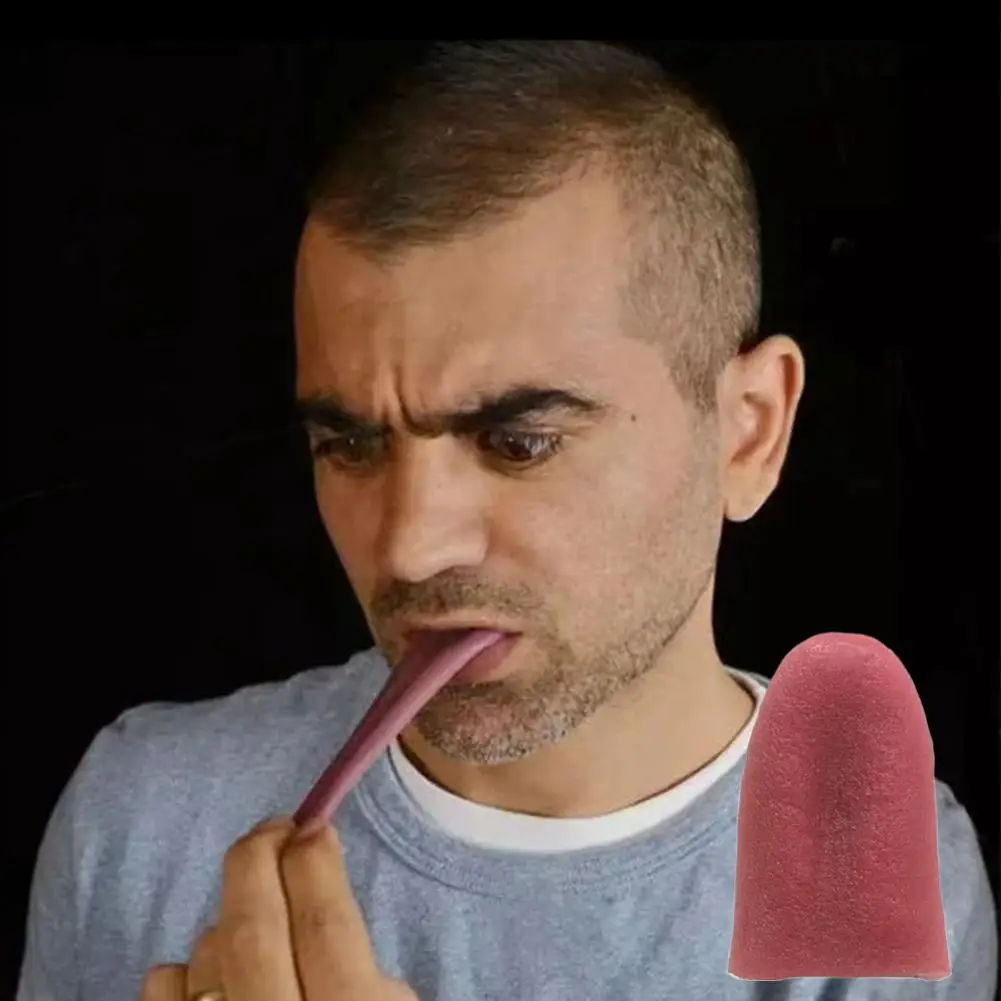 Realistic Fake Tongue Gross Jokes Prank Magic Tricks Horrific Magicians Props Piercing Magic Accessories Novelty and Gag Toys