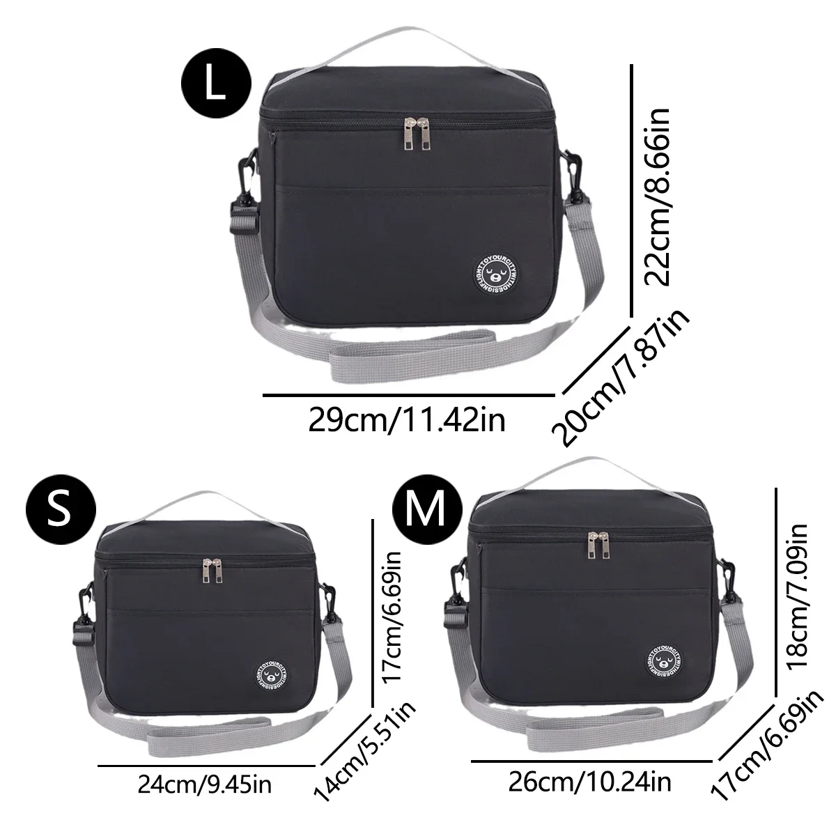 Isolierte Tasche, Lunchbox, Handtasche, quadratische Isoliertasche, verdickte Bento-Tasche aus Aluminiumfolie, für Büroangestellte, Studenten zum Mitnehmen von Speisen, L – Detail 2